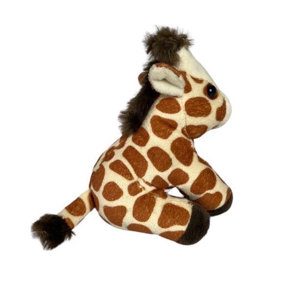 Miniature Giraffe Stuffed Animal Plush Monkey Island 5" Brown Tan - Picture 3 of 13